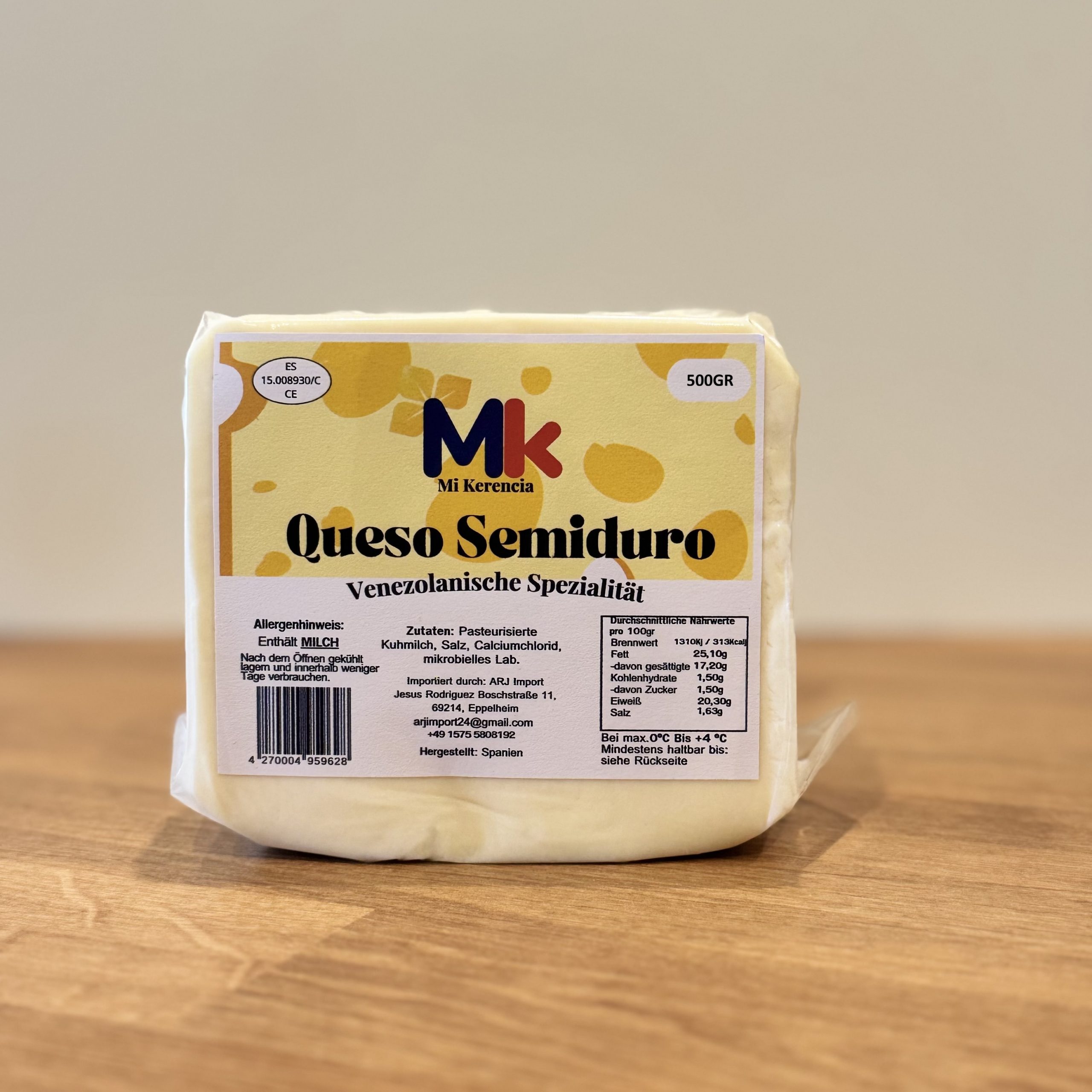 Queso Semiduro 500gr